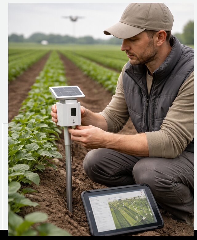 IoT мониторинг сельскохозяйственных полей и контроля в Темрюке