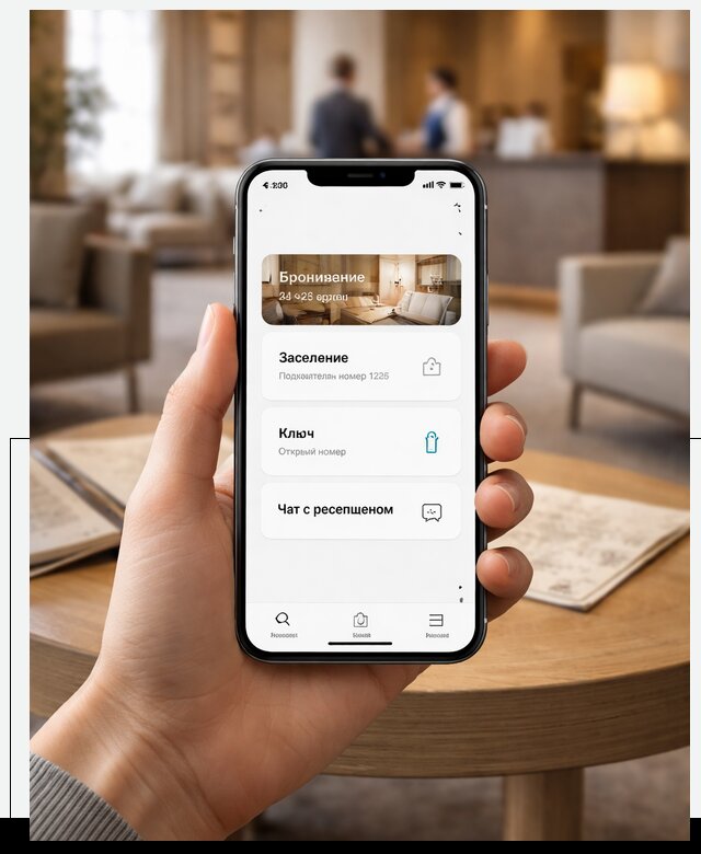 Мобильное приложение для гостей отеля в Темрюке, управление сервисом